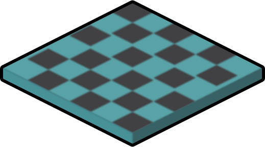 floor checkered blue